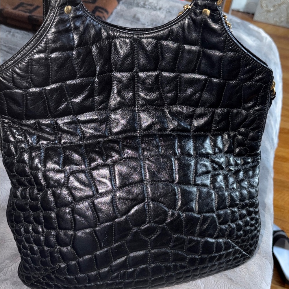 Preloved Vintage YSL Black Crocodile-Embossed great condition - Picture 7 of 15